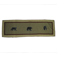 Bear Country Queen Bed Runner or Scarf 85"W x 30"L.  Buy Now and get a free Throw/Toss Pillow worth of $30