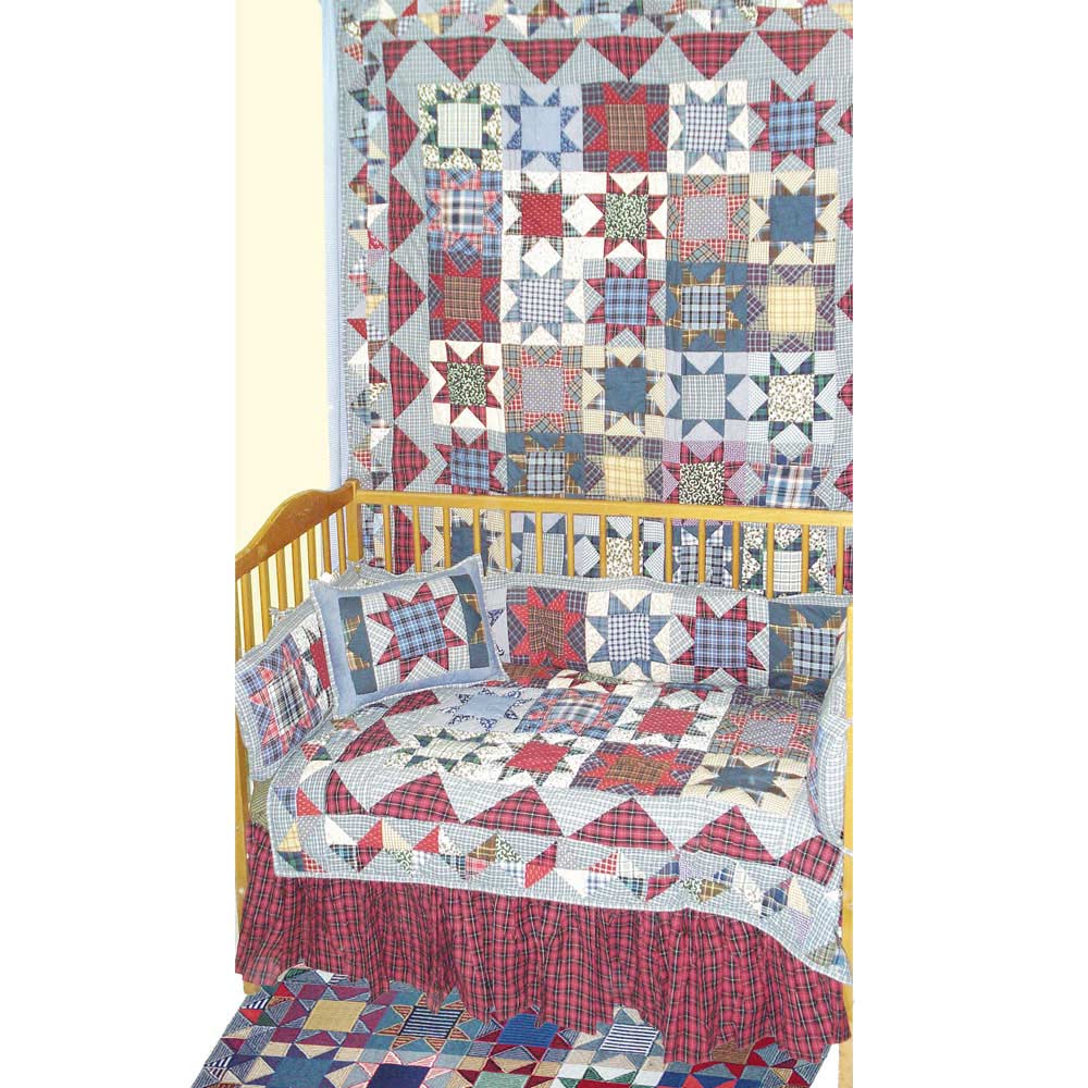 Denim Burst Crib Set 6 Pieces