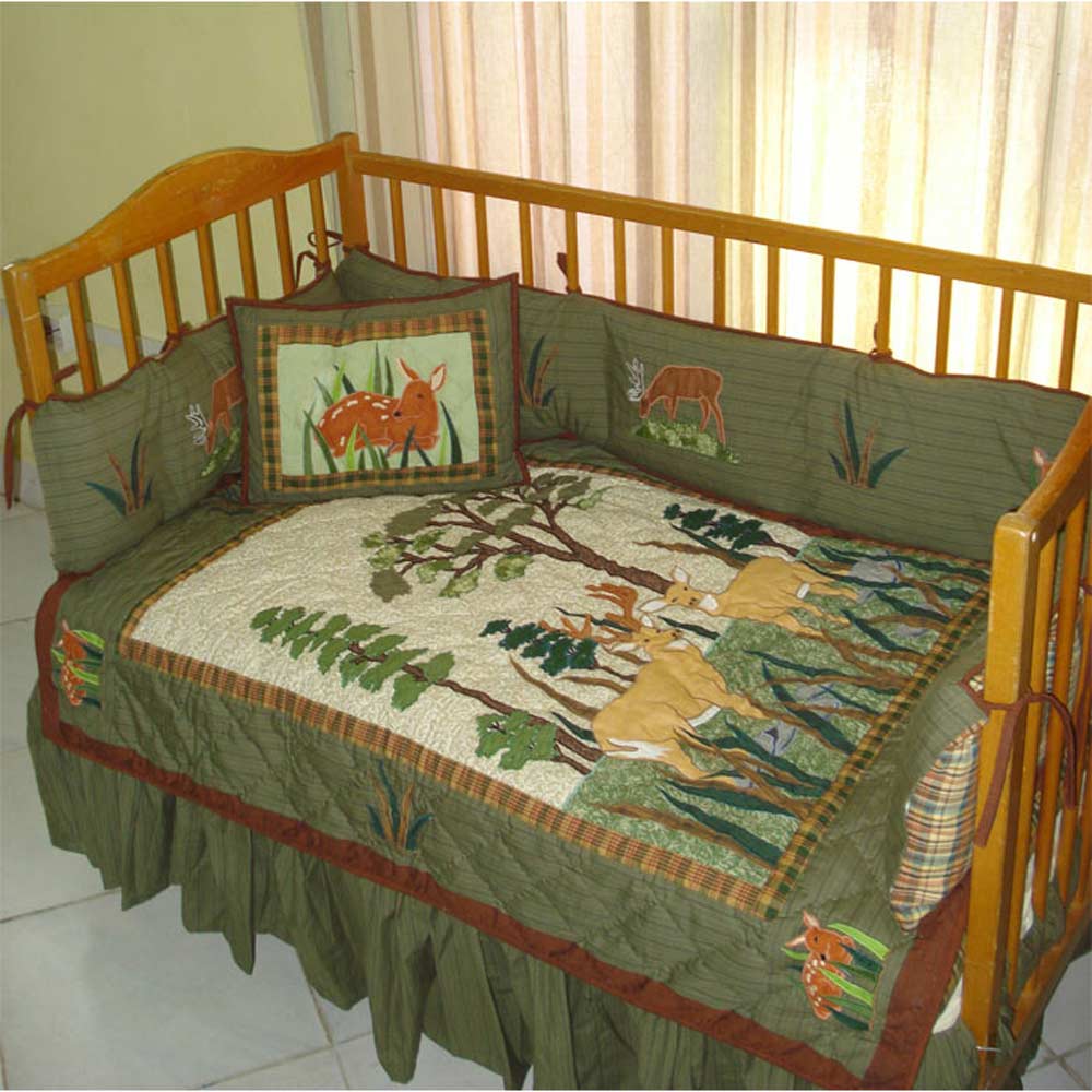 Whitetail Deer Grove Crib Set 6 Pieces