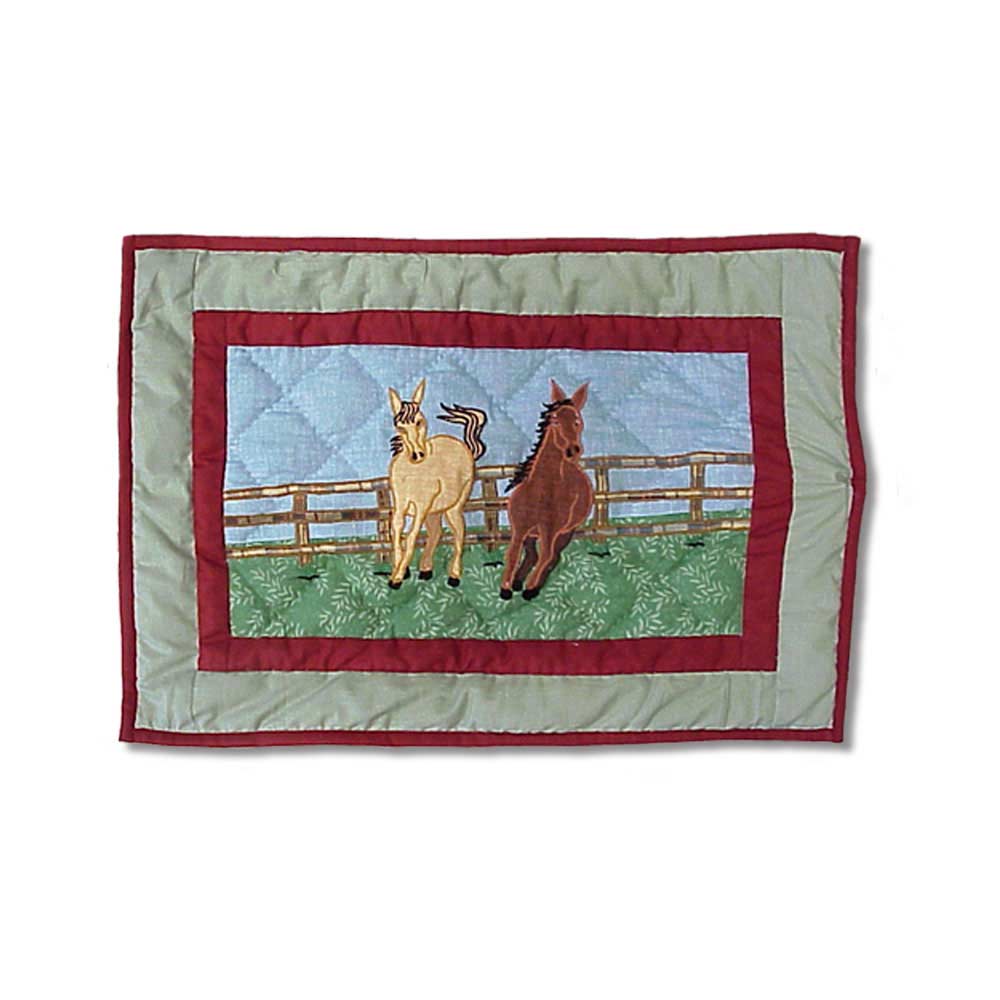 Horse Crib Pillow 12"W x 16"L