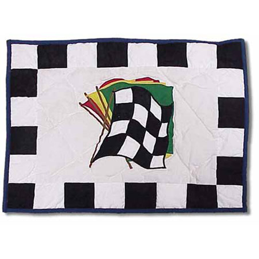 Racecar Baby Pillow 12"W x 16"L