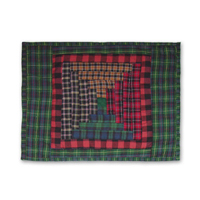 Tartan Log Cabin Crib Toss Pillow 12"w x 16"l