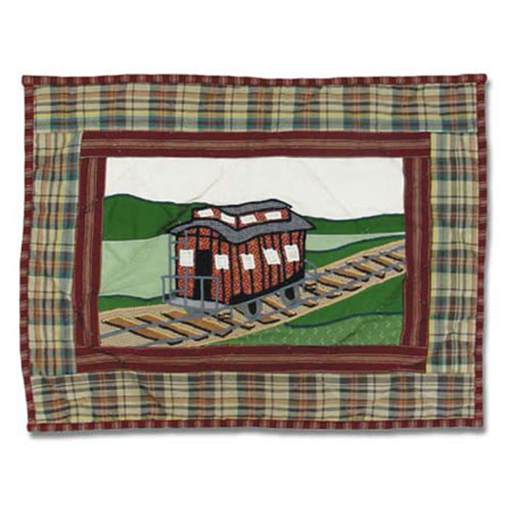 Train Crib Pillow 12"W x 16"L