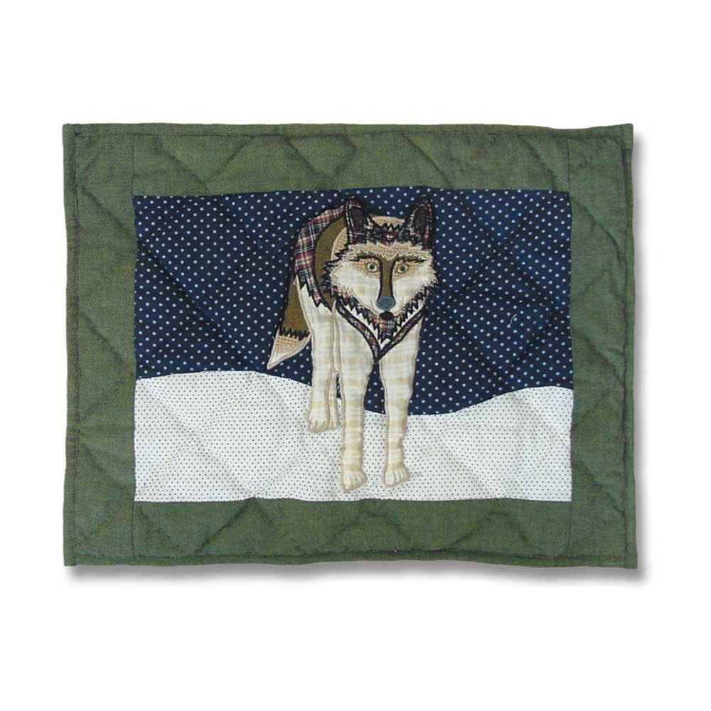 Wolf Crib Pillow 12"W x 16"L