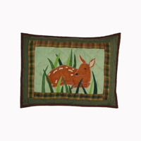 Whitetail Deer Grove crib toss pillow 12"w x 16"l