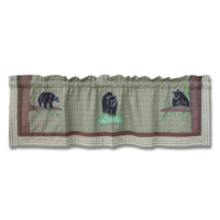 Bear Country Curtain Valance 54"W x 16"L