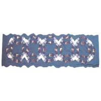 Blue Double Wedding Ring valance 54"w x 16"l