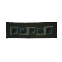 Green Log Cabin valance 54"w x 16"l