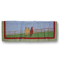 Horse Curtain Valance 54"W x 16"L