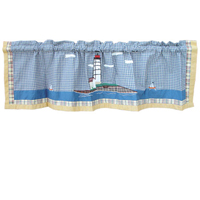 Lighthouse by the Bay valance 54"w x 16"l