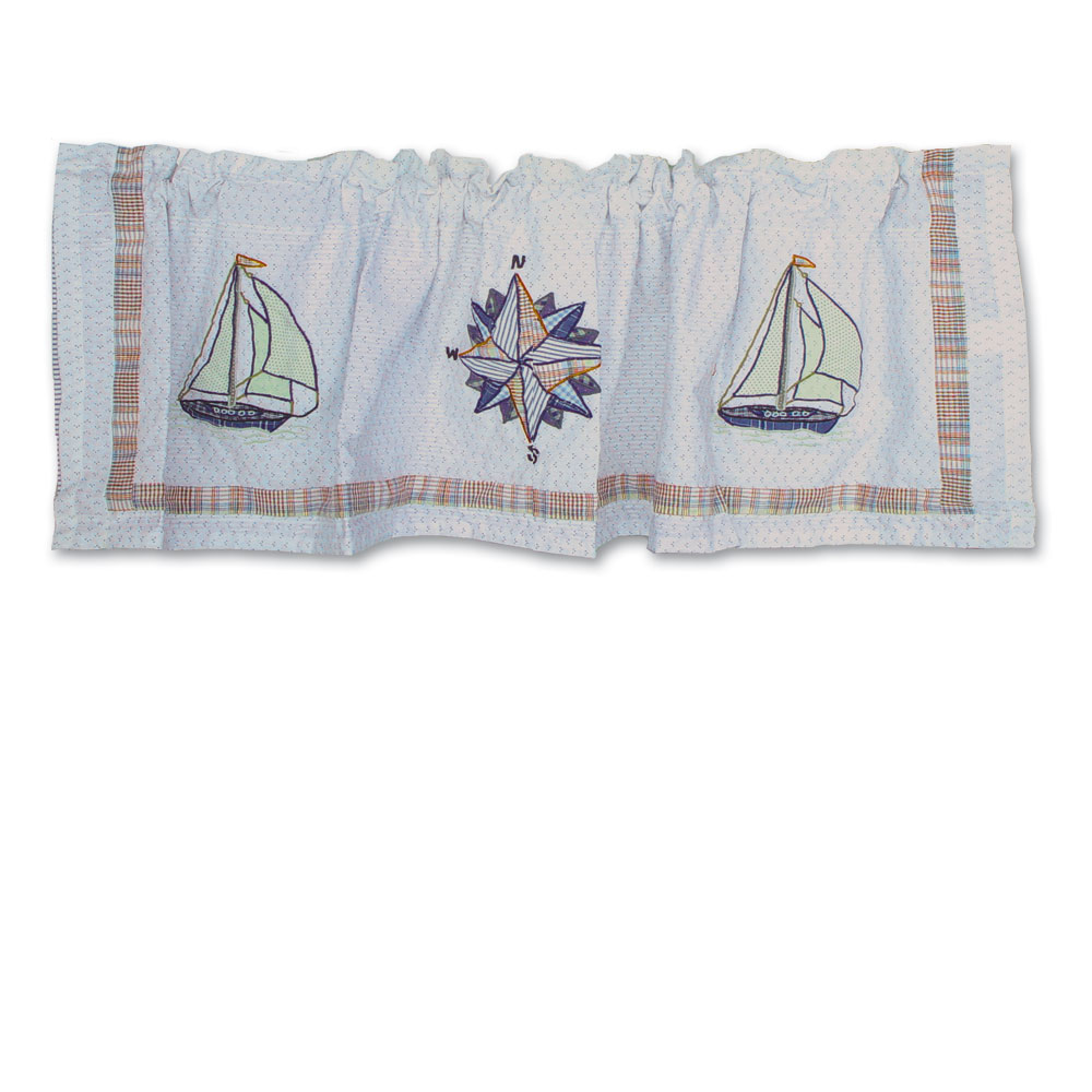 Nautical Drift Curtain Valance 54"W x 16"L