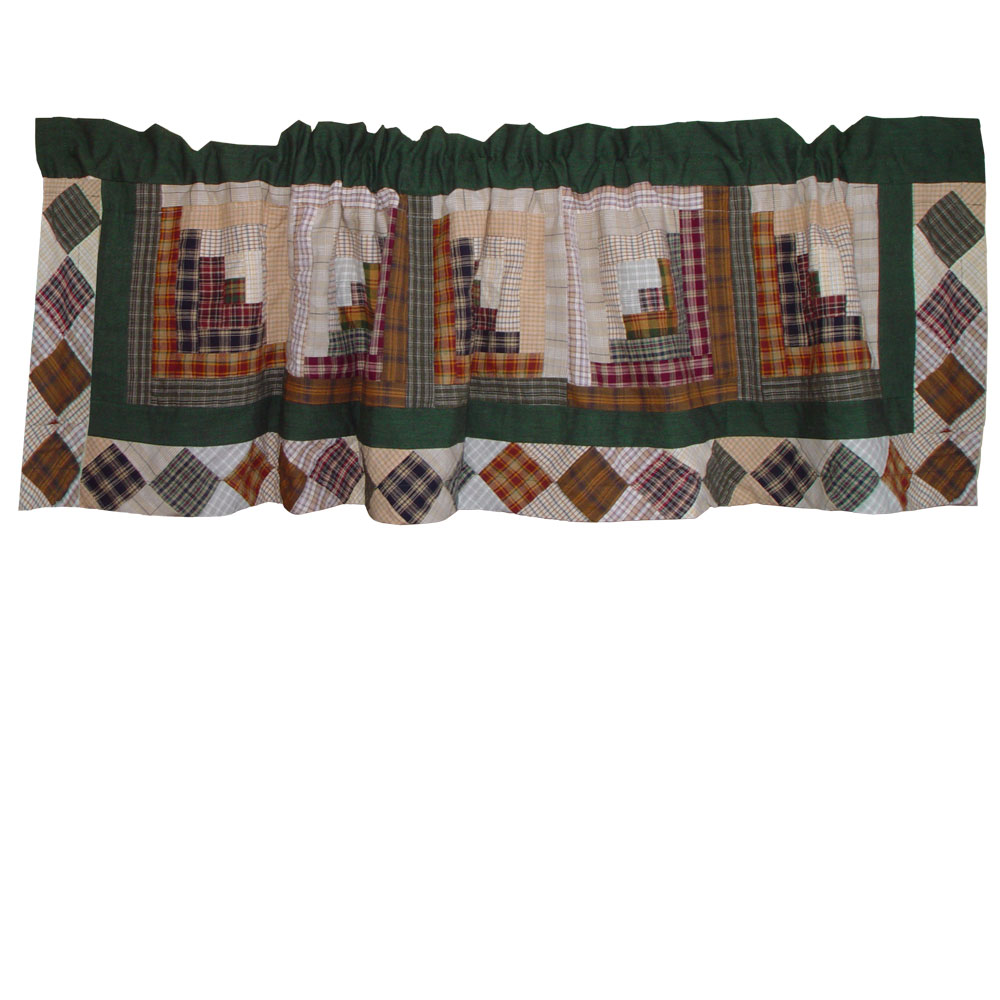 Peasant Log Cabin valance 54"w x 16"l