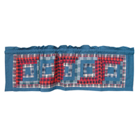 Red Log Cabin valance 54"w x 16"l