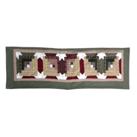 Snowflake Log Cabin valance 54"w x 16"l