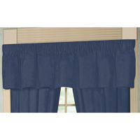 Dark Spruce Blue Chambray Curtain Valance 54"W x 16"L