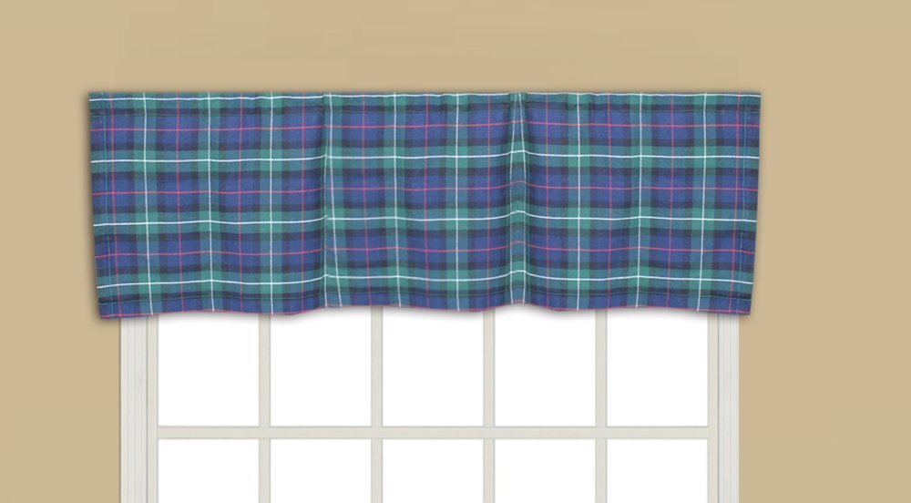 Tartan Plaid,fabric curtain val 54"w x 16"l