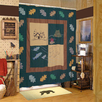 Cabin,cz Shower Curtain 72"W x 72"L