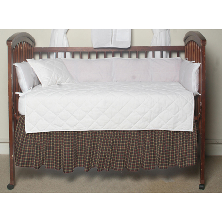 Cream Tartan Plaid,fabric dust ruffle crib