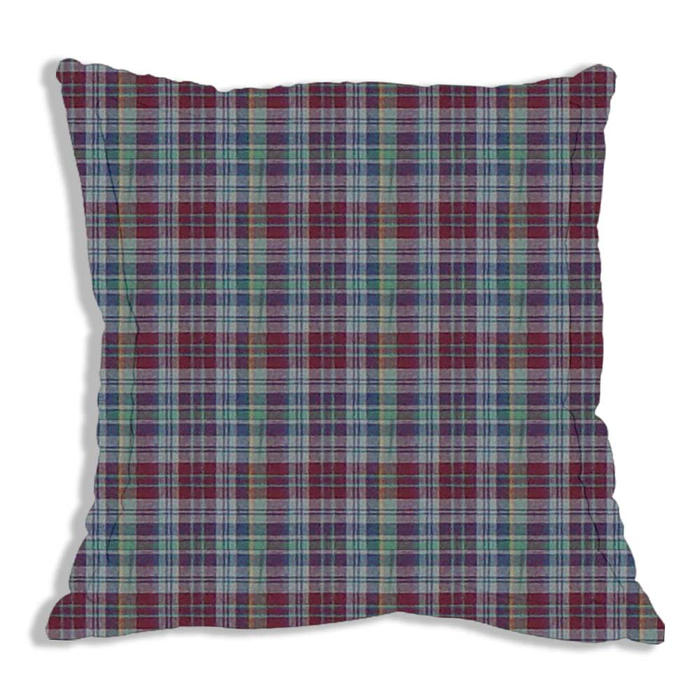 Burgundy Plaid Euro Sham 26"W x 26"L Regular