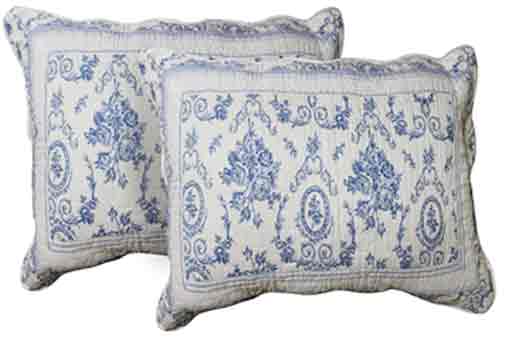 Blue Wisteria Lattice King Shams set-2 pcs