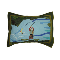 Fly Fishing King Sham 31"W x 21"L