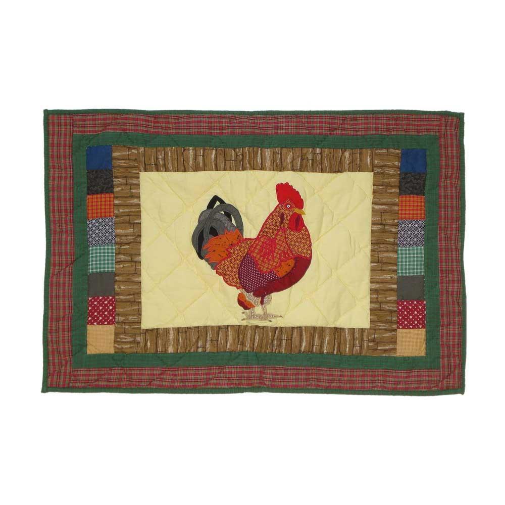 Rooster king sham 31"w x 21"l