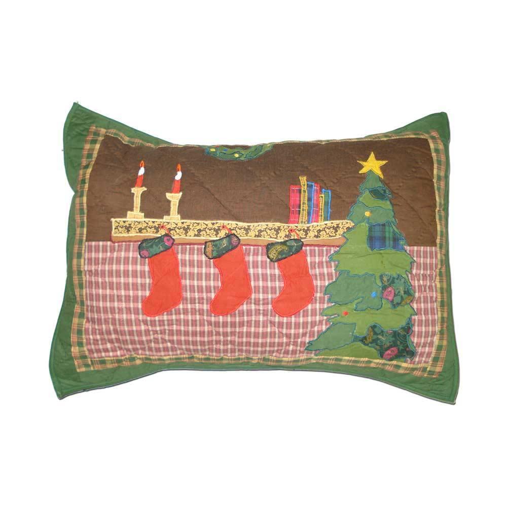 Santa by the Fireside King Sham 31"W x 21"L