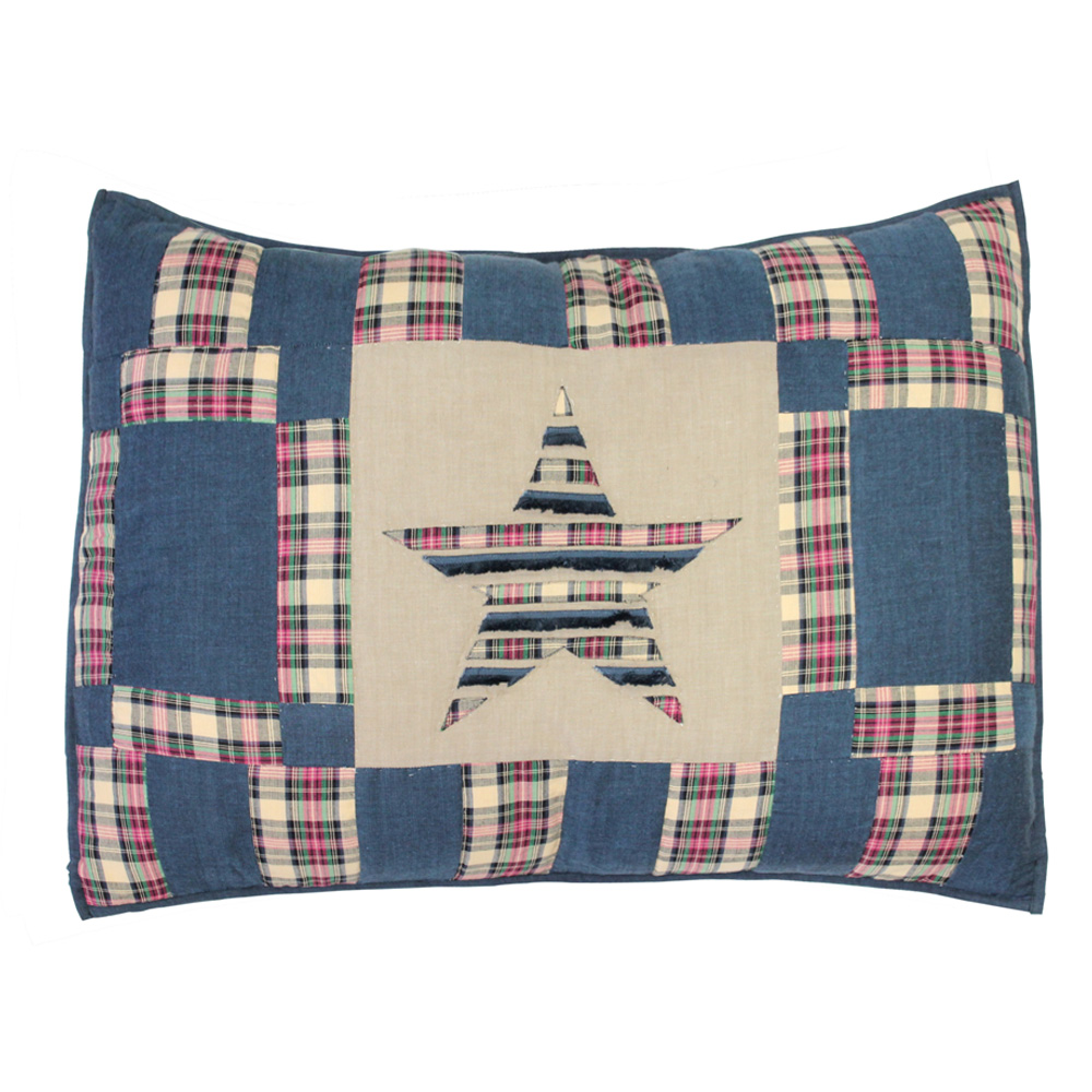 Tartan Star King Sham 31"W x 21"L