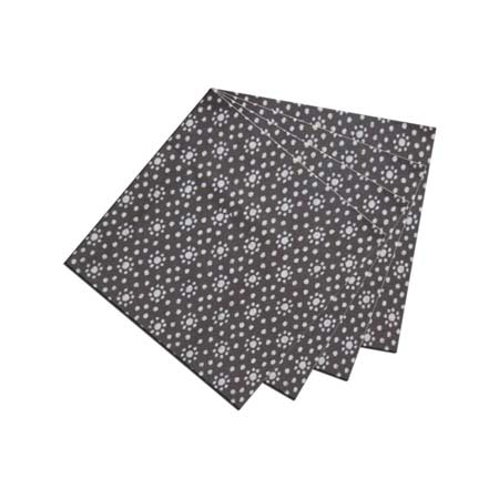 Stars Print on Black Fabric Napkin 20"W x 20"L