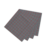 Burgundy Plaid Fabric Napkin 20"W x 20"L