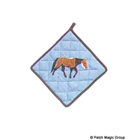 Horse Friends Pot Holder 8"W x 8"L