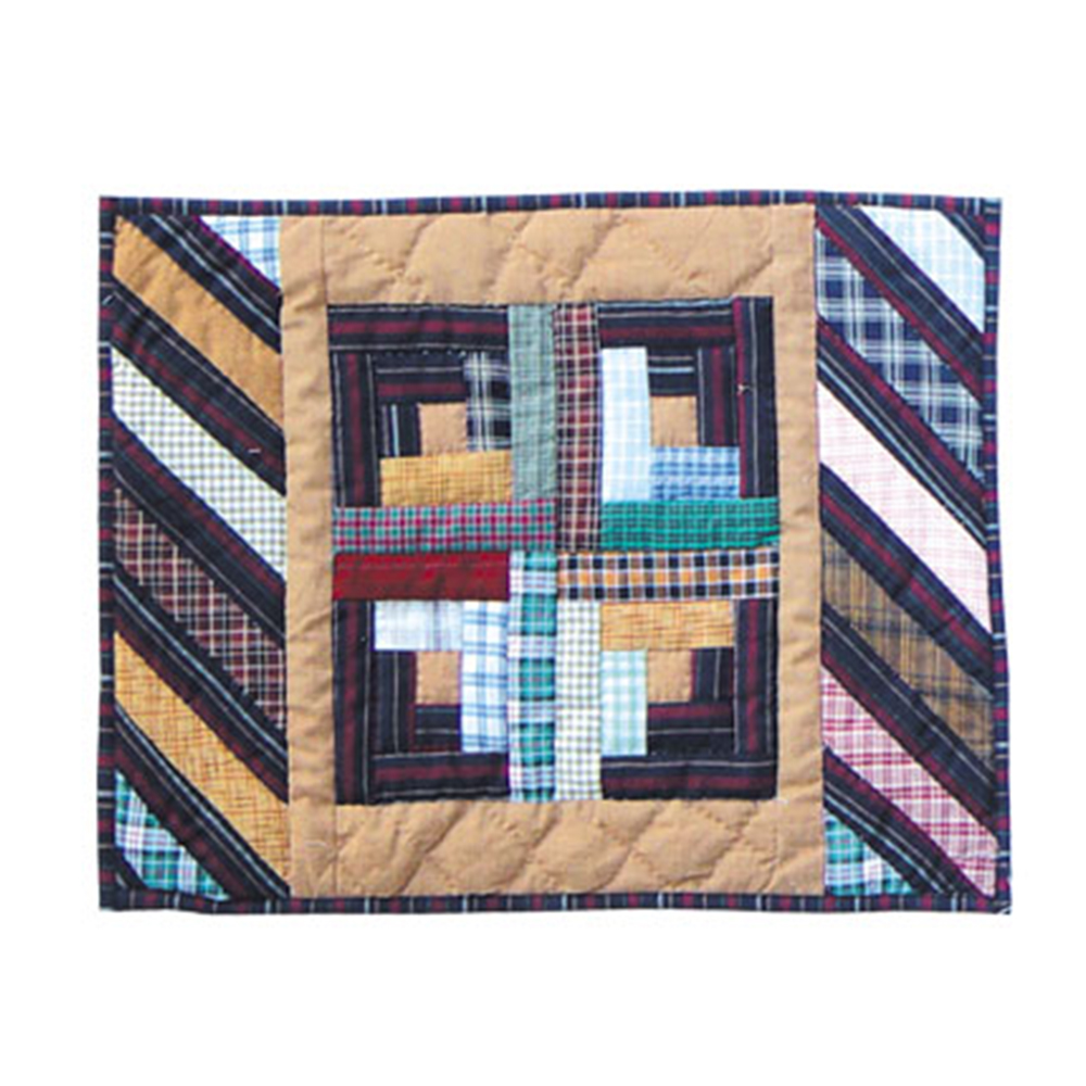 Dusty Diamond Log Cabin Place Mat 13"W x 19"L