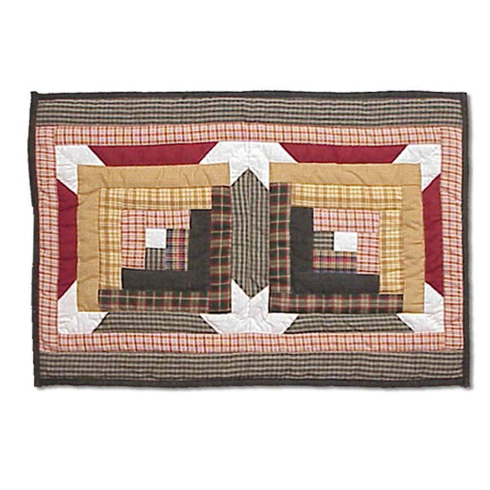 Snowflake Log Cabin Place Mat 13"W x 19"L