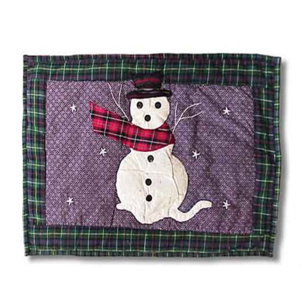 Snowman Place Mat 13"W x 19"L