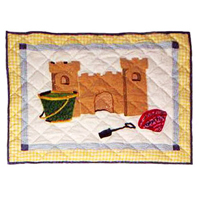 Summer Fun castle Pillow Sham 27"W x 21"L