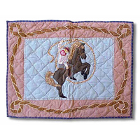 Cowboy rider Pillow Sham 27"W x 21"L