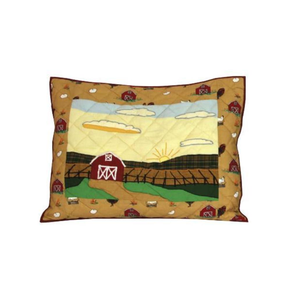 Barnyard Animals Pillow Sham 27"W x 21"L