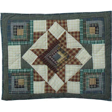 Cottage Star Pillow Sham 27"W x 21"L