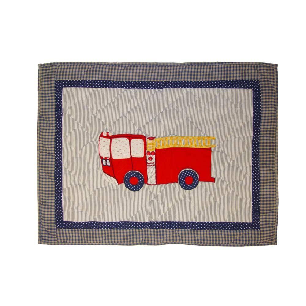 Fire Truck Pillow Sham 27"W x 21"L