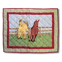 Horse Pillow Sham 27"W x 21"L