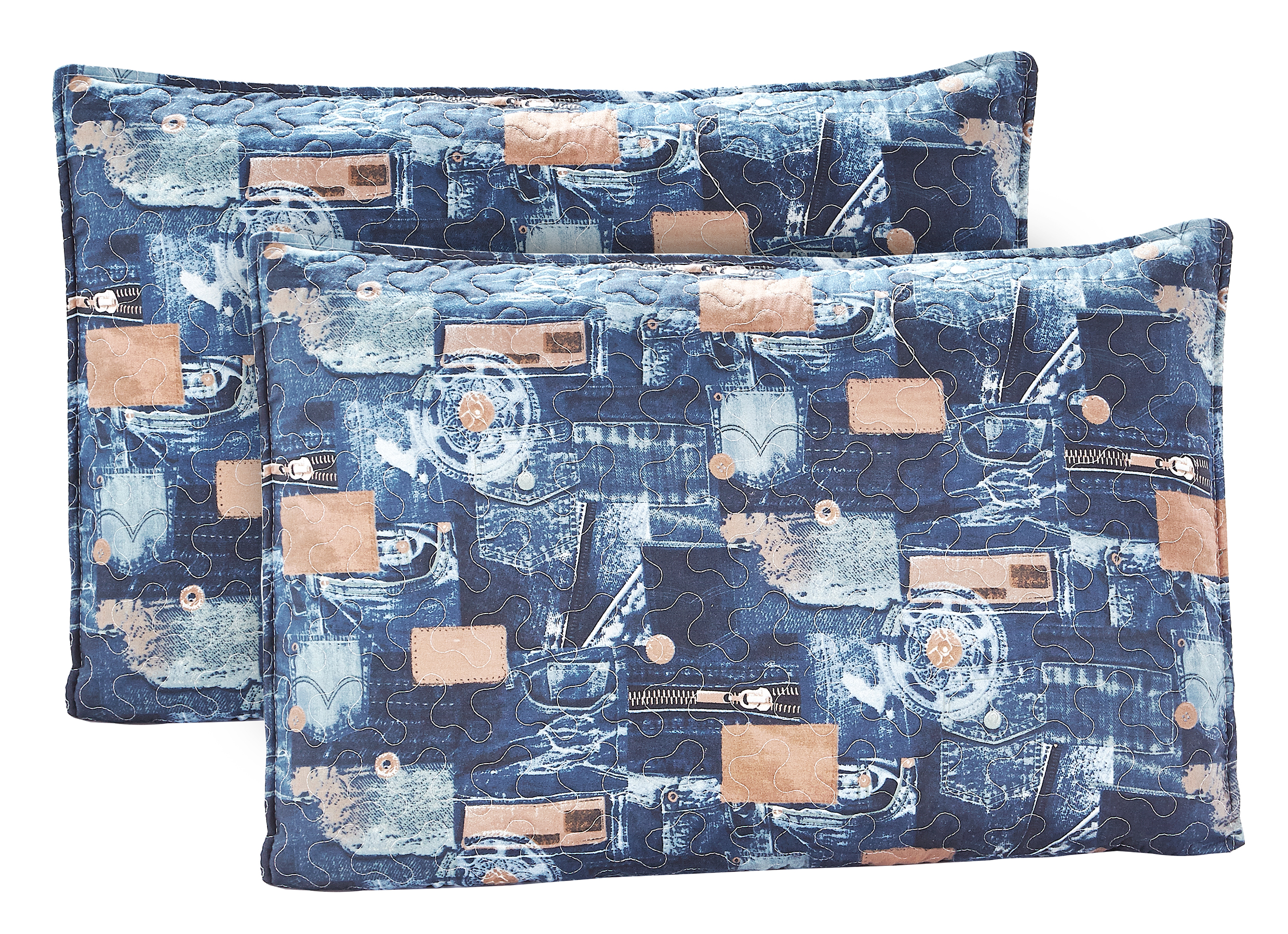 Scrap Jeans Pillow Shams set-2 pcs