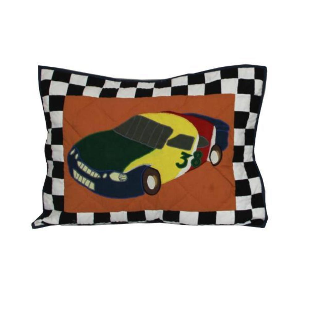 Racecar Pillow Sham 27"W x 21"L