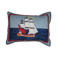 Ships Ahoy Pillow Sham 27"W x 21"L