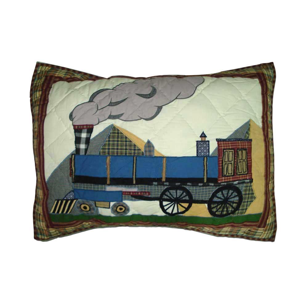 Train Pillow Sham 27"W x 21"L