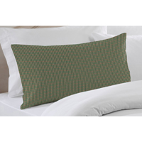 Hunter Green and Tan Check Pillow Sham 27"W x 21"L