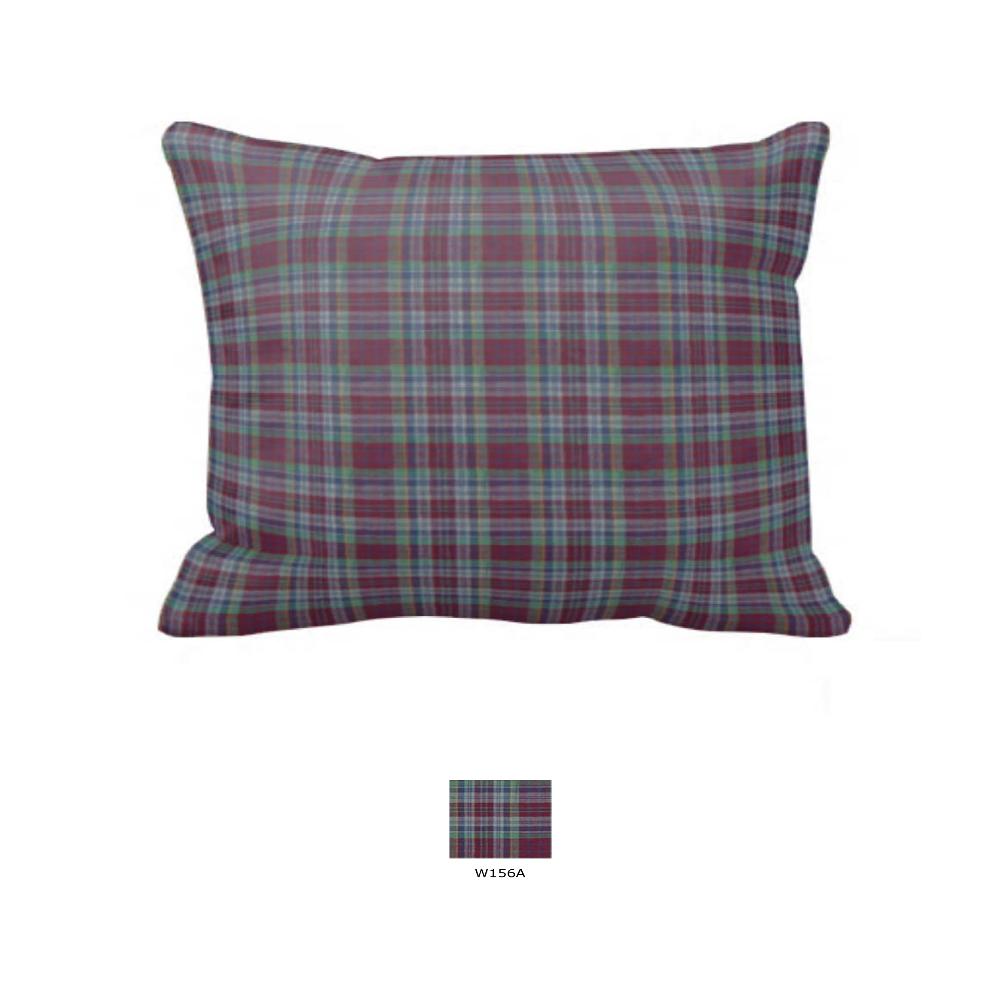 Burgundy Plaid Pillow Sham 27"W x 21"L