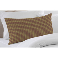 Tan and Red Check Plaid pillow sham 27"x 21"