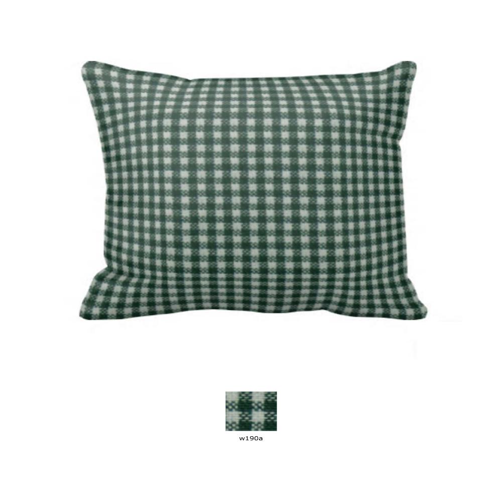 Green Pin Check Pillow Sham 27"W x 21"L