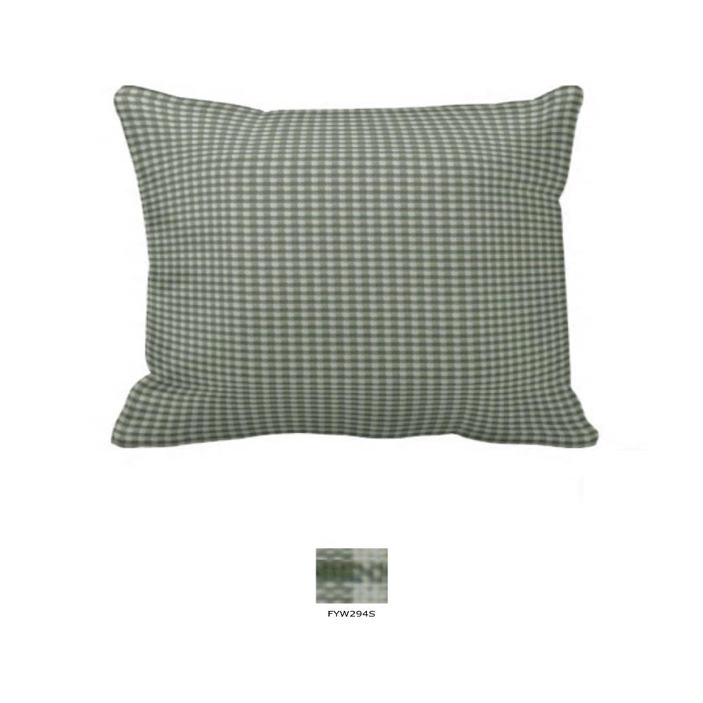 Sage Green Gingham Pillow Sham 27"W x 21"L