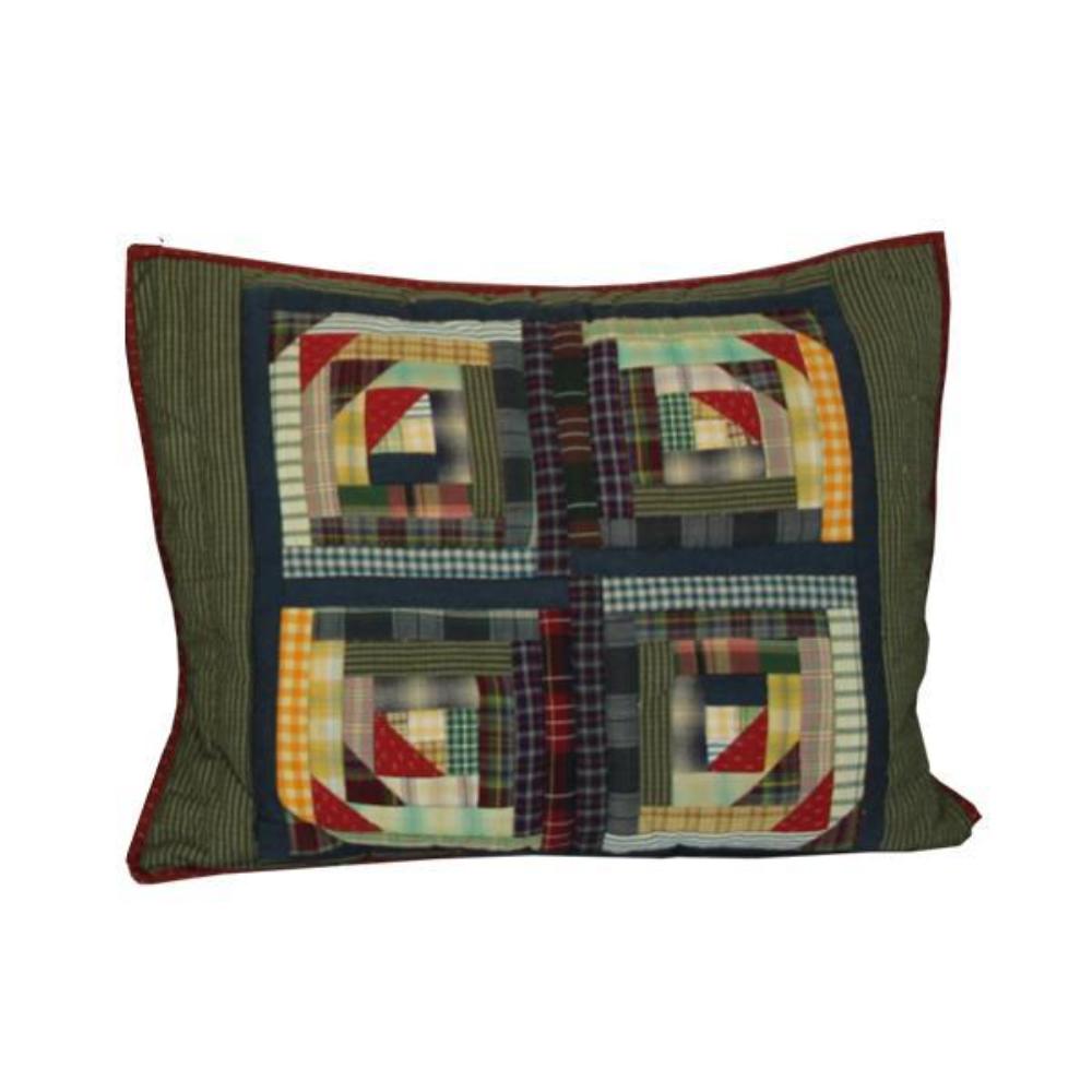 Wild Goose Log CabinPillow Sham 27"W x 21"L